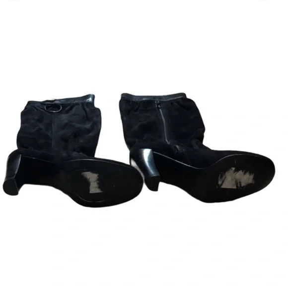 Michael Kors Black Suede Heeled Boots - Picture 6 of 6